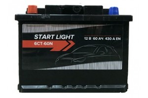 Аккумулятор автомобильный START LIGHT 60L 430А