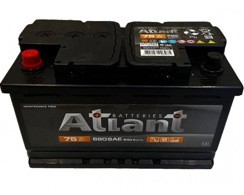 Аккумулятор ATLANT BLACK 75L