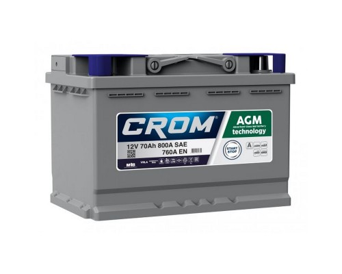 Аккумулятор автомобильный CROM 70 А/ч AGM R