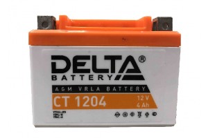 Аккумулятор мото Delta CT 1204 YB4L-B, YT4L-BS, YTX4L-BS AGM