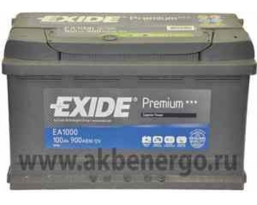 Аккумулятор автомобильный Exide Premium EA1000