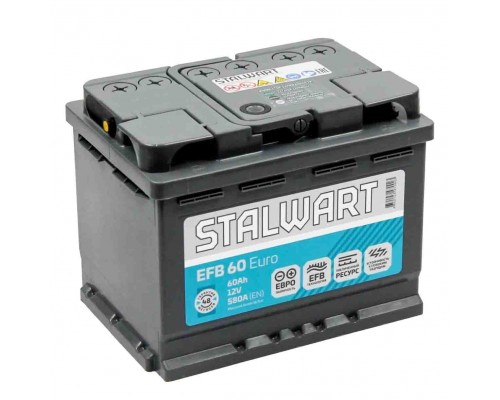 Аккумулятор автомобильный STALWART EFB 60R